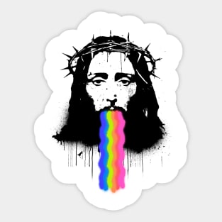 Jesus Rainbow Sticker